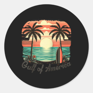 Adesivo Golfo Da América Americana Vintage Beach Americas 