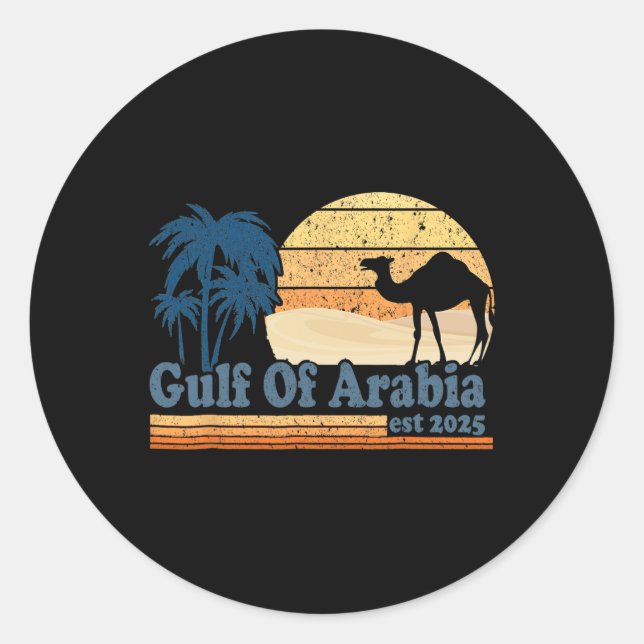 Adesivo Golfo Da Arábia Est 2025 Trump Arabian Golfo Funny (Frente)