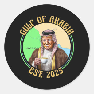 Adesivo Golfo Da Arábia Oriental 2025, Funny Trump Vintage