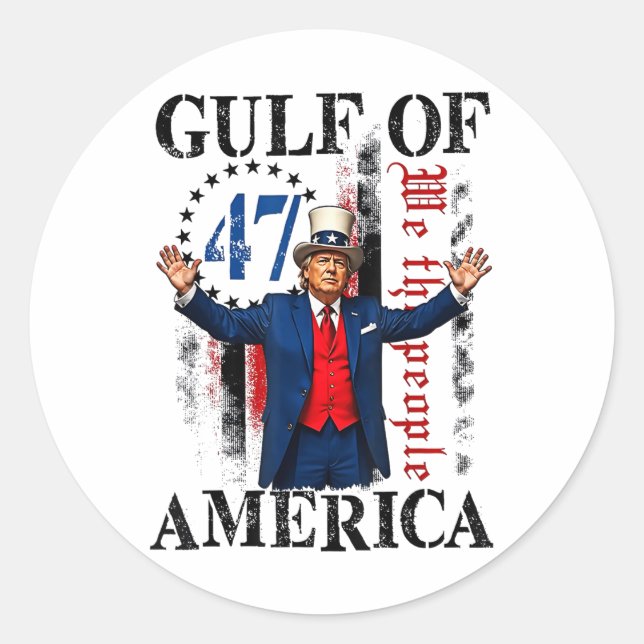 Adesivo Golfo De Bandeira Americana 2025 (Frente)