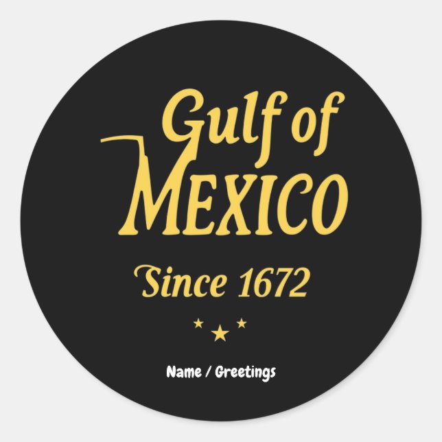Adesivo Golfo do México desde 1672, mergulho profundo na h (Frente)