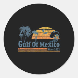 Adesivo Golfo Do México Desde 1672 Retro Vintage Praia 