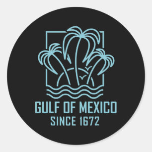Adesivo Golfo Do México Desde 1672 Retro Vintage Sunset