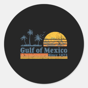 Adesivo Golfo Do México Desde 1672 Tee Retro Vintage Beach
