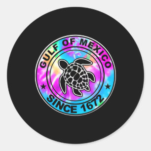 Adesivo Golfo Do México Desde 1672 Tie Dye Sea Turtle Mexi