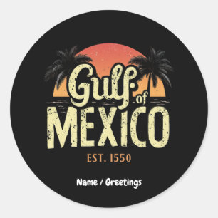 Adesivo Golfo do México est. 1550 Retro Beach Vibe Vintage