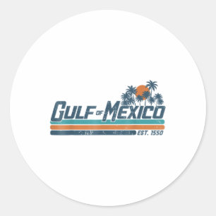 Adesivo Golfo Do México Est 1550 Retro Vintage Beach