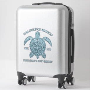 Adesivo Golfo Do México ESTD 1550 Fica Salgado E Resiste