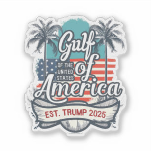 Adesivo Golfo dos EUA América Trump 2025 Bandeira American