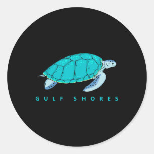 Adesivo Golfo Pérsico Albânia Blue Watercolor Sea Turtle