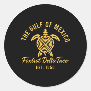 Adesivo Golfo Retro Do México Est 1550 Foxtrot Delta Taco