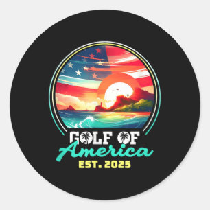 Adesivo Golfo Retro Dos EUA América 2025 Bandeira American