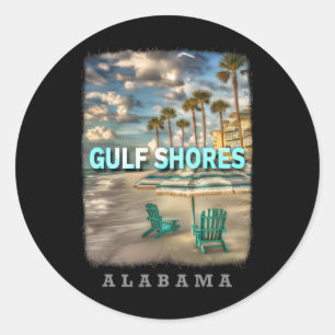 Adesivo Golfo Shores Alabama Al Beach Paraíso Sd667