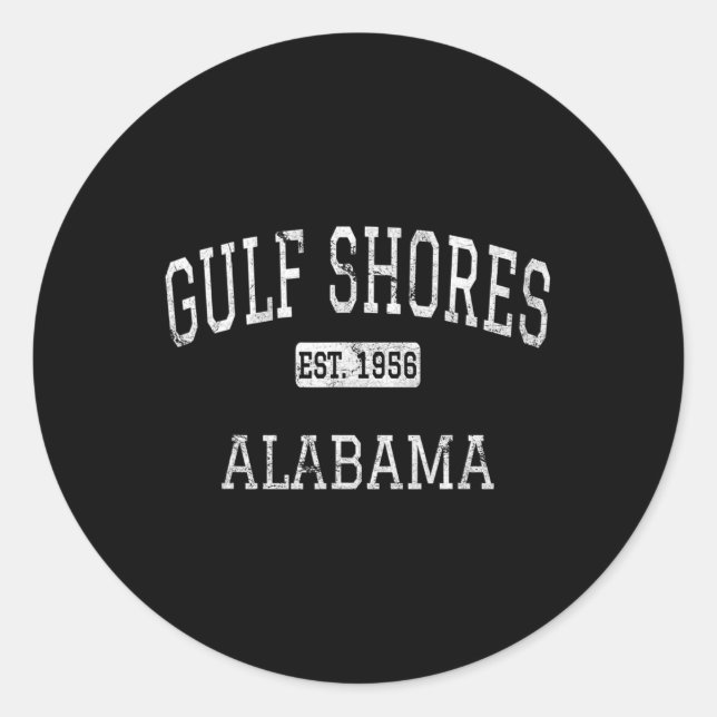 Adesivo Golfo Shores Alabama Al Vintage (Frente)