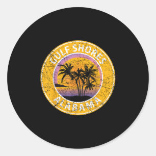 Adesivo Golfo Shores Alabama Al Vintage Retro 80s Summer T