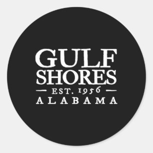 Adesivo Golfo Shores Alabama - Letra Throwbyck Letra Mens
