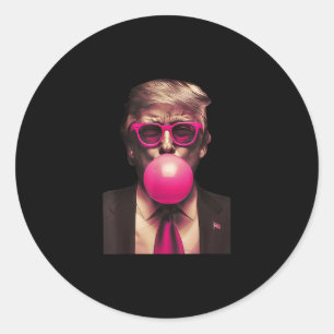 Adesivo Goma de Mascar Trump Engraçada 
