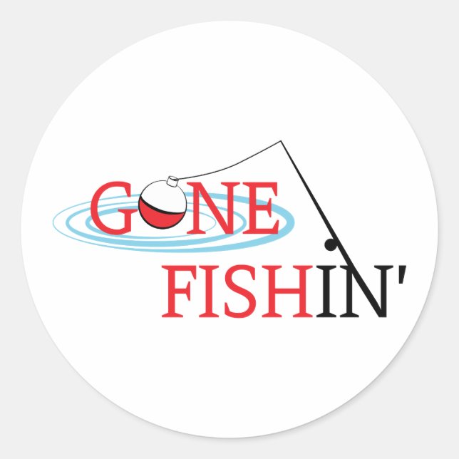 Adesivo Gone Fishin (Frente)