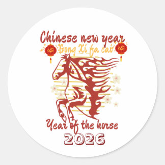 Adesivo Gong Xi fa Cai year of the horse chinese newyear