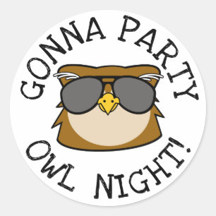 Adesivo Gonna Party Owl Night