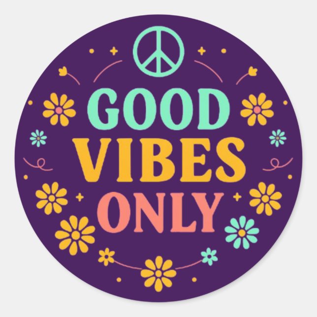 Adesivo Good Vibes Only (Frente)