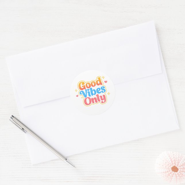 Adesivo Good Vibes Only Positive Vibes Sticker (Envelope)