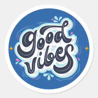 Adesivo Good Vibes Sticker – Positive Aesthetic Motivation