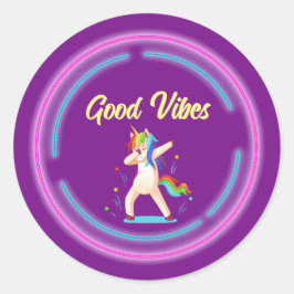 Adesivo Good Vibes Unicorn