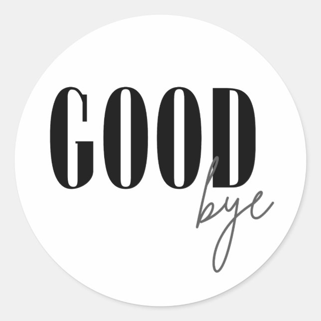 Adesivo Goodbye (Frente)