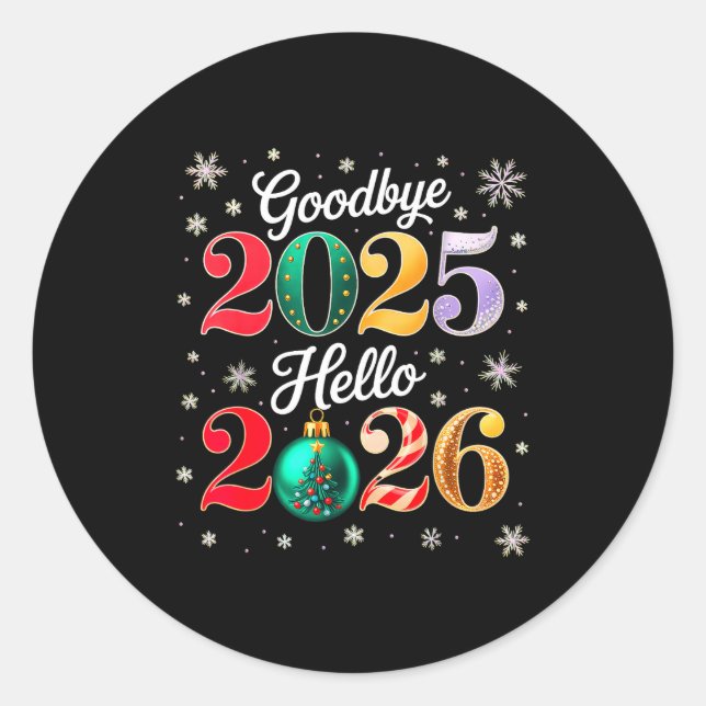 Adesivo Goodbye 2025 Hello 2026 Happy New Year's Eve Chris (Frente)