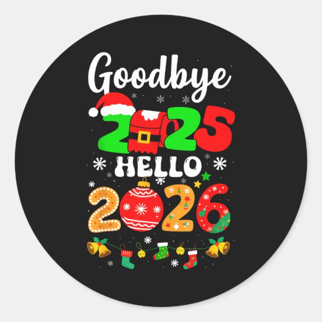 Adesivo Goodbye 2025 Hello 2026 Happy New Year's Eve Chris (Frente)