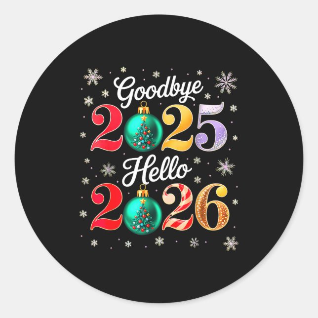 Adesivo Goodbye 2025 Hello 2026 Happy New Year's Eve Chris (Frente)
