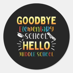 Adesivo Goodbye Elementary Hello MidSchool Graduação