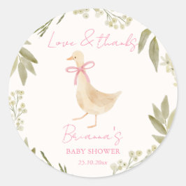 Adesivo Goose nursery rhymes baby shower favor