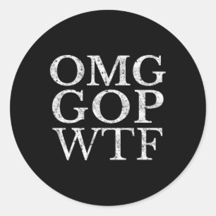 Adesivo Gop Wtf Anti Trump Republican T Shirt