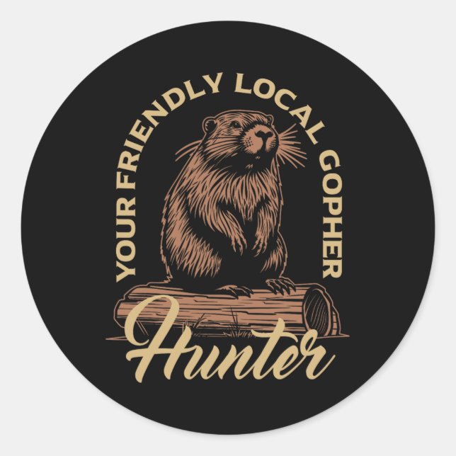Adesivo Gopher Hunter Gear Equipamentos Essenciais Gopher  (Frente)