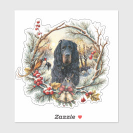 Adesivo Gordon Setter Christmas Joy – Seasonal Dog Art