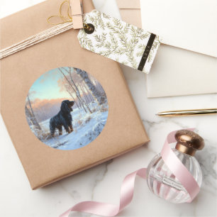 Adesivo Gordon Setter Deixe-O Neve Natal