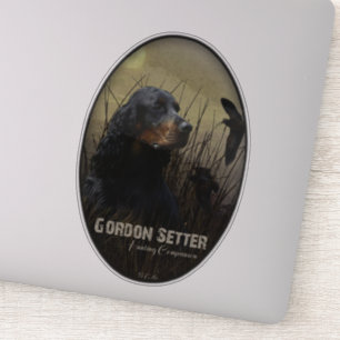 Adesivo Gordon Setter , Sticker companheiro de caça