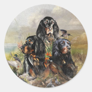 Adesivo Gordon Setters , Paixão por Aves , Arte