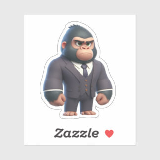 Adesivo gorila de chefe grande, gorila legal