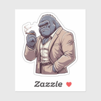 Adesivo gorila legal, animais carismáticos