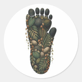 Adesivo Gorilla Botanical Footprint Nature Sticker