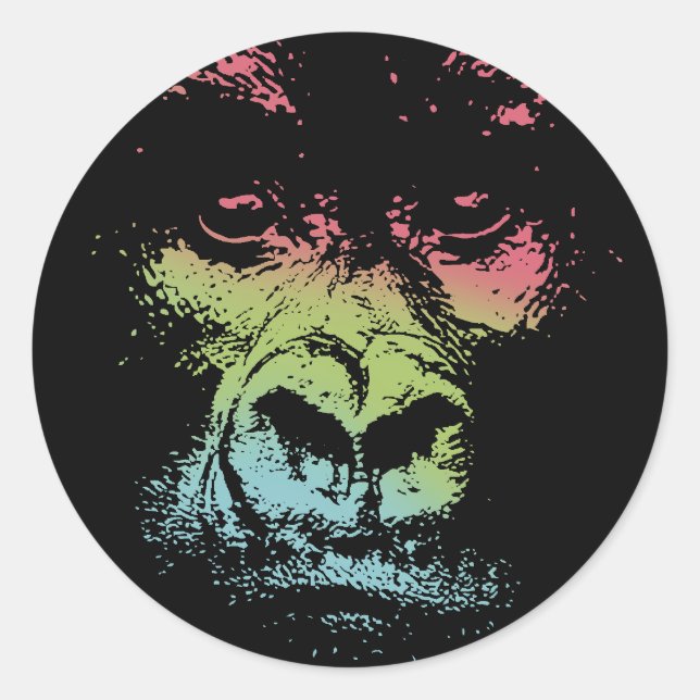 Adesivo Gorilla Face - Cor (Frente)