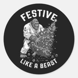 Adesivo Gorilla Jiu Jitsu Ju Jutsu MMA BJJ Festivo Como Um