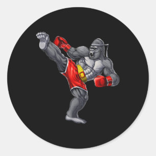 Adesivo Gorilla Muay Thai Boxe Caratê Kickboxing Artes Mar