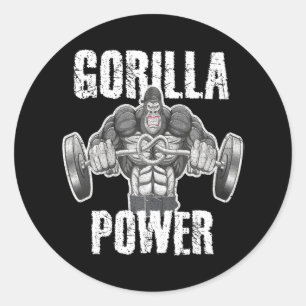 Adesivo Gorilla Power Wehing Angry Muscle Beast