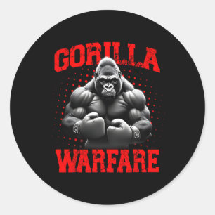 Adesivo Gorilla Warfare Ape Boxing Muscular Gorilla Boxer