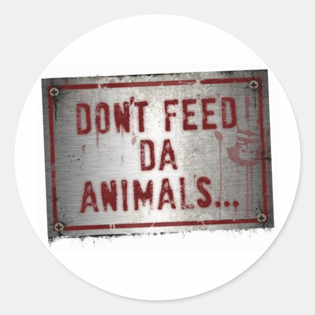 Adesivo Gorilla Zoe Sticker - Não Alimente Animais da Da (Frente)