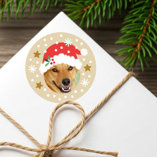 Adesivo Gorro de Papai Noel Foto Personalizada Natal Fofa